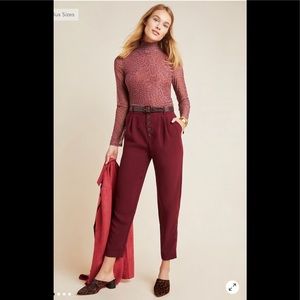 - Sasha Button-Fly Tapered Trousers NWT Sz 4